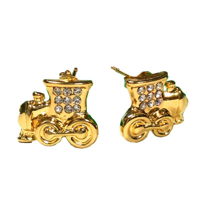 Gold Jewel Train Earring