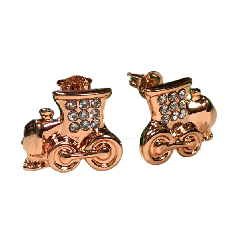 Copper Jewel Train Earring
