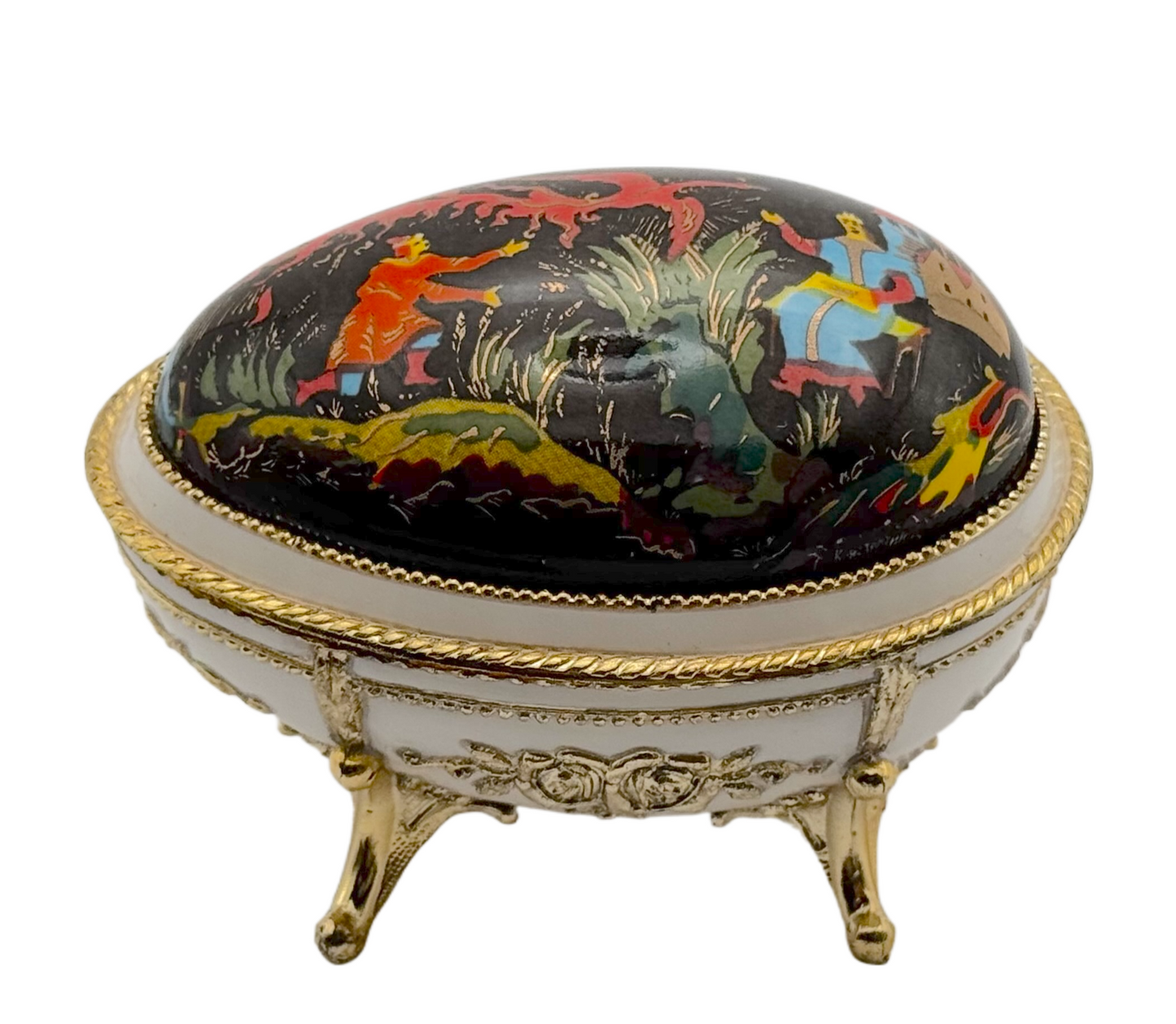 Musical Porcelain Jewlery Egg