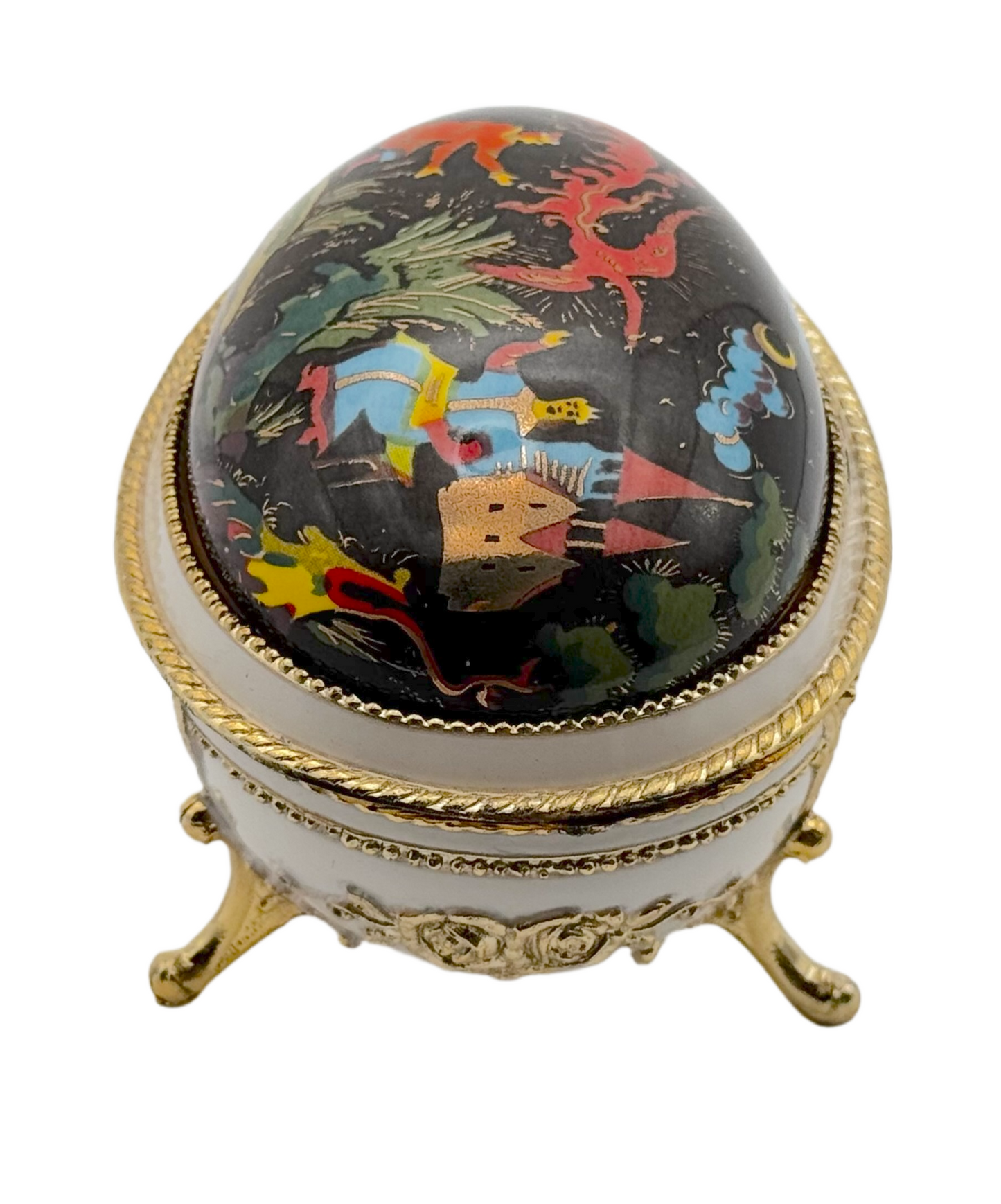 Musical Porcelain Jewlery Egg