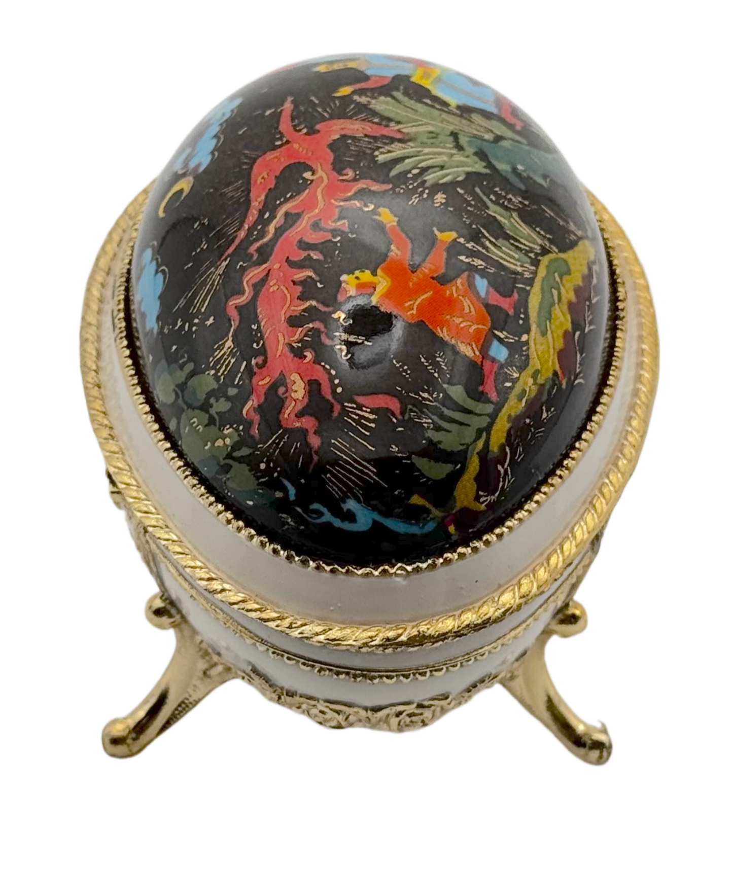 Musical Porcelain Jewlery Egg