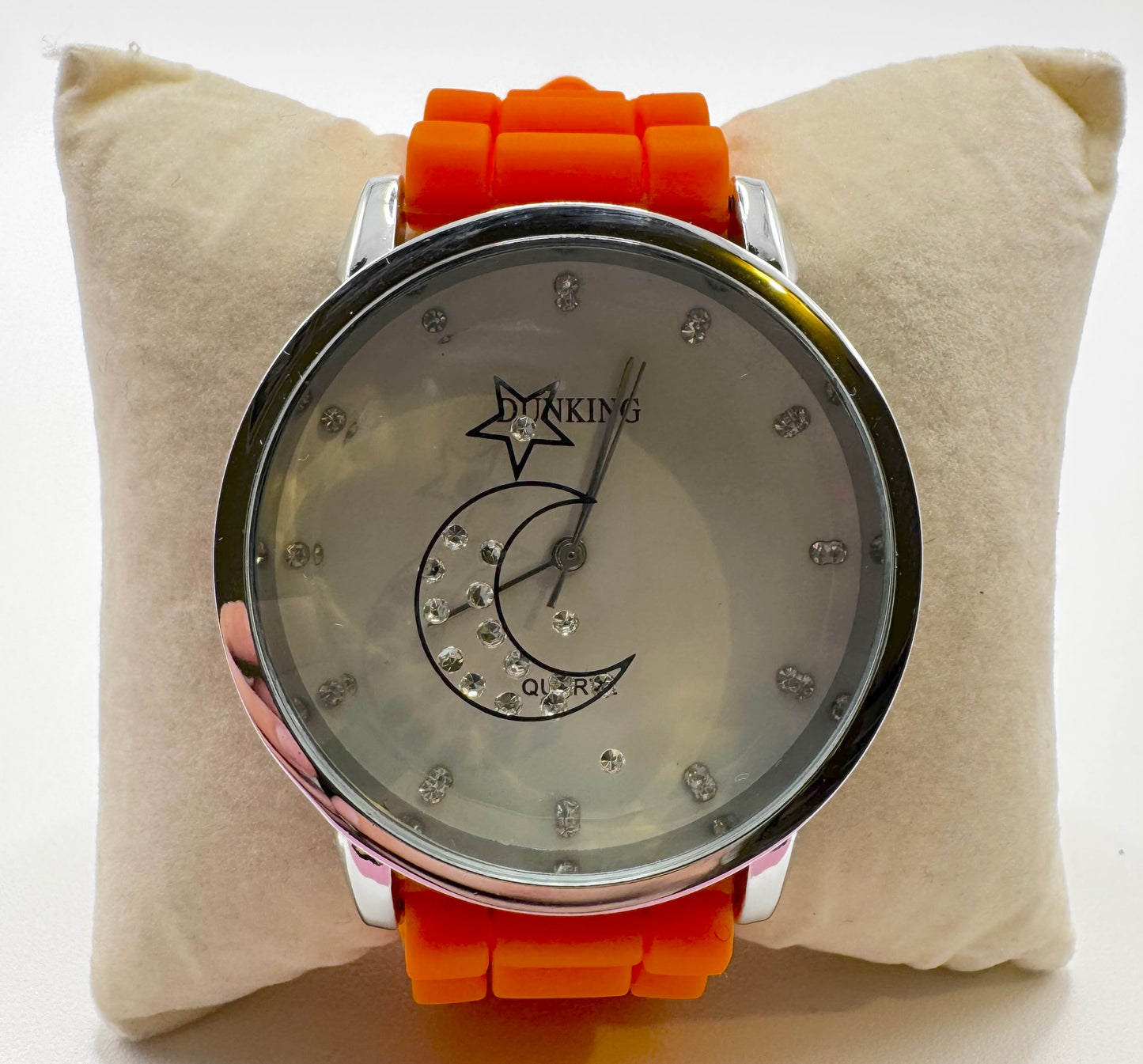 Fashion Watch with Crecent Moon (Orange)