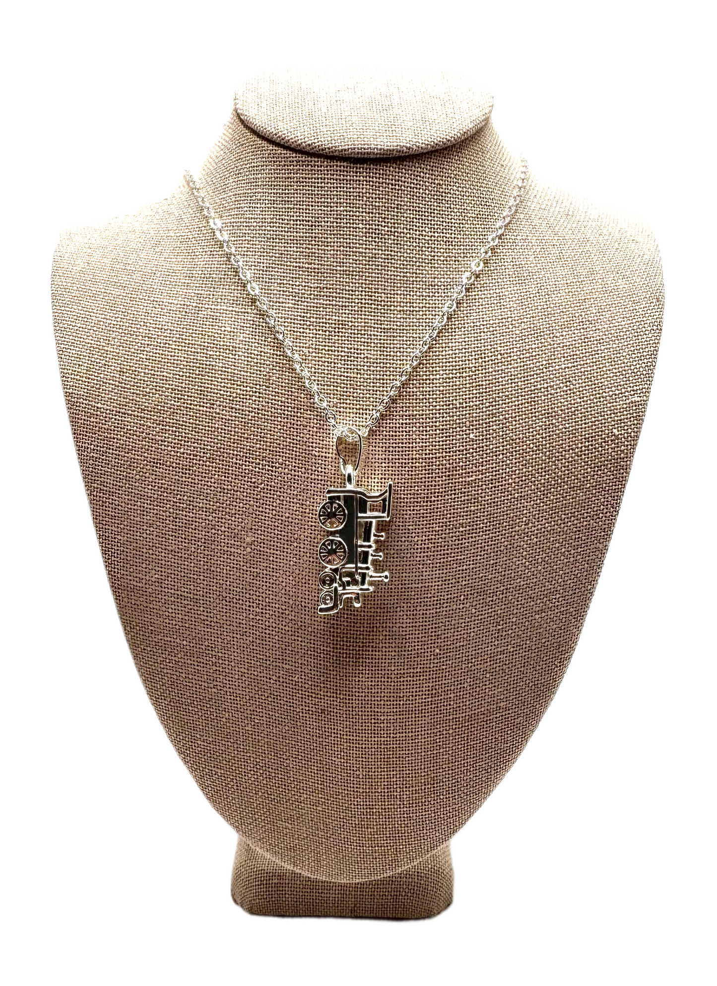 Silver Train Necklace