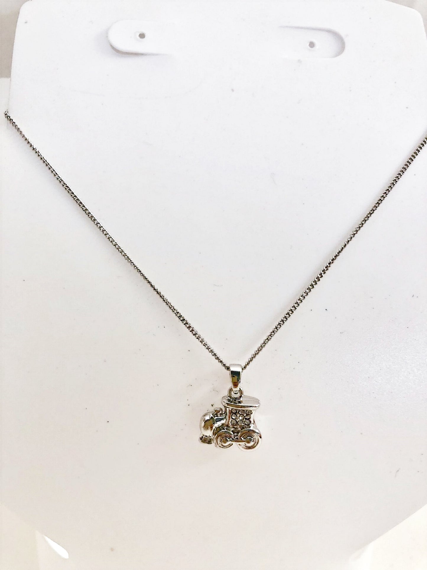 Silver Jewel Train Necklace