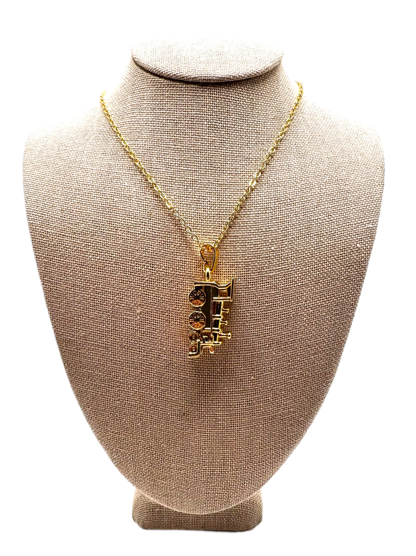 Gold Train Necklace